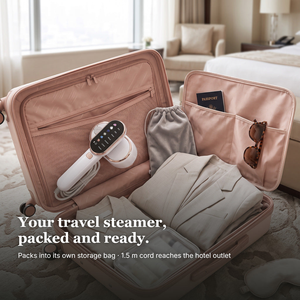 Drapelle Muse packed in a suitcase for travel
