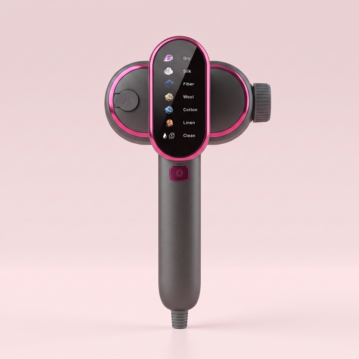 Drapelle Muse in Graphite Rose, front view